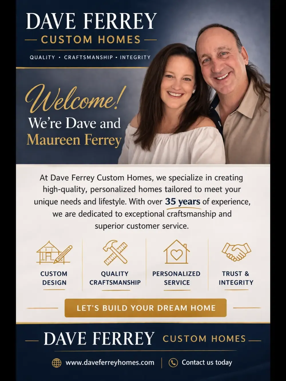 2 team members of Dave Ferrey Custom Homes